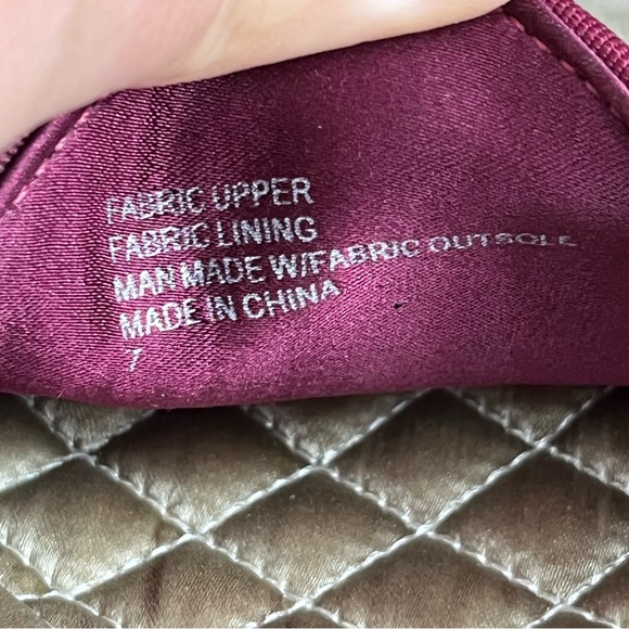 Birdies Heron Crushed Velvet Flat / Wine / SZ 7 - Picture 8 of 8